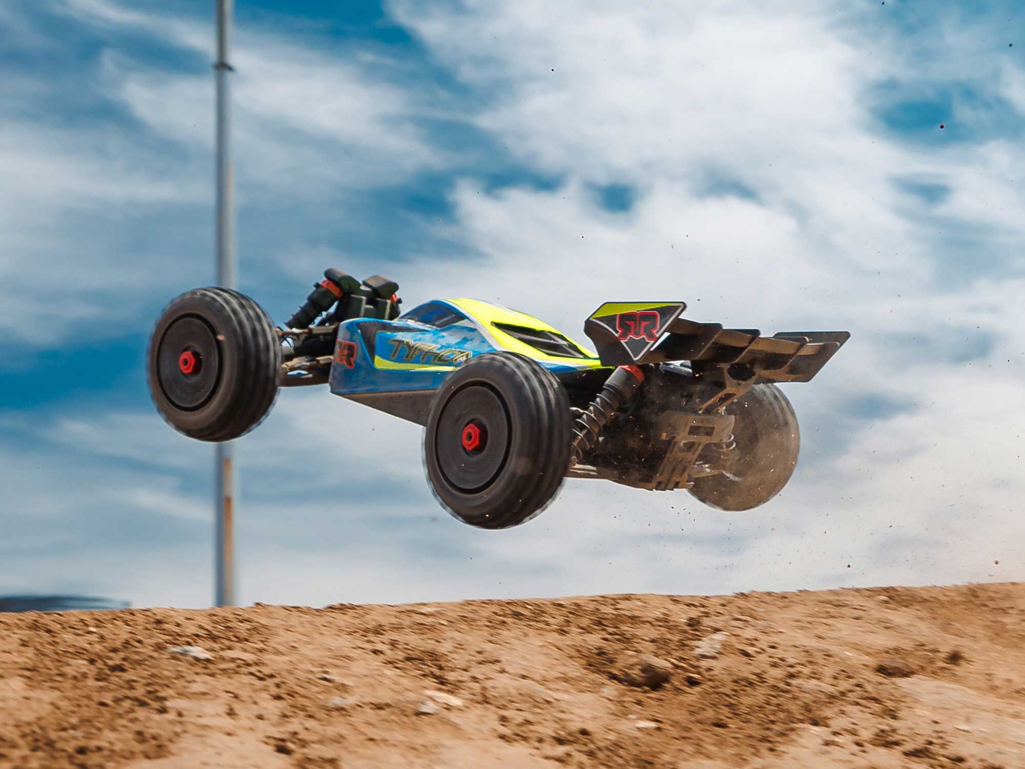 Arrma ARA4306V4T4 1/8 TYPHON 223S DSC 4X4 RTR Brushless Buggy, Blue - 12