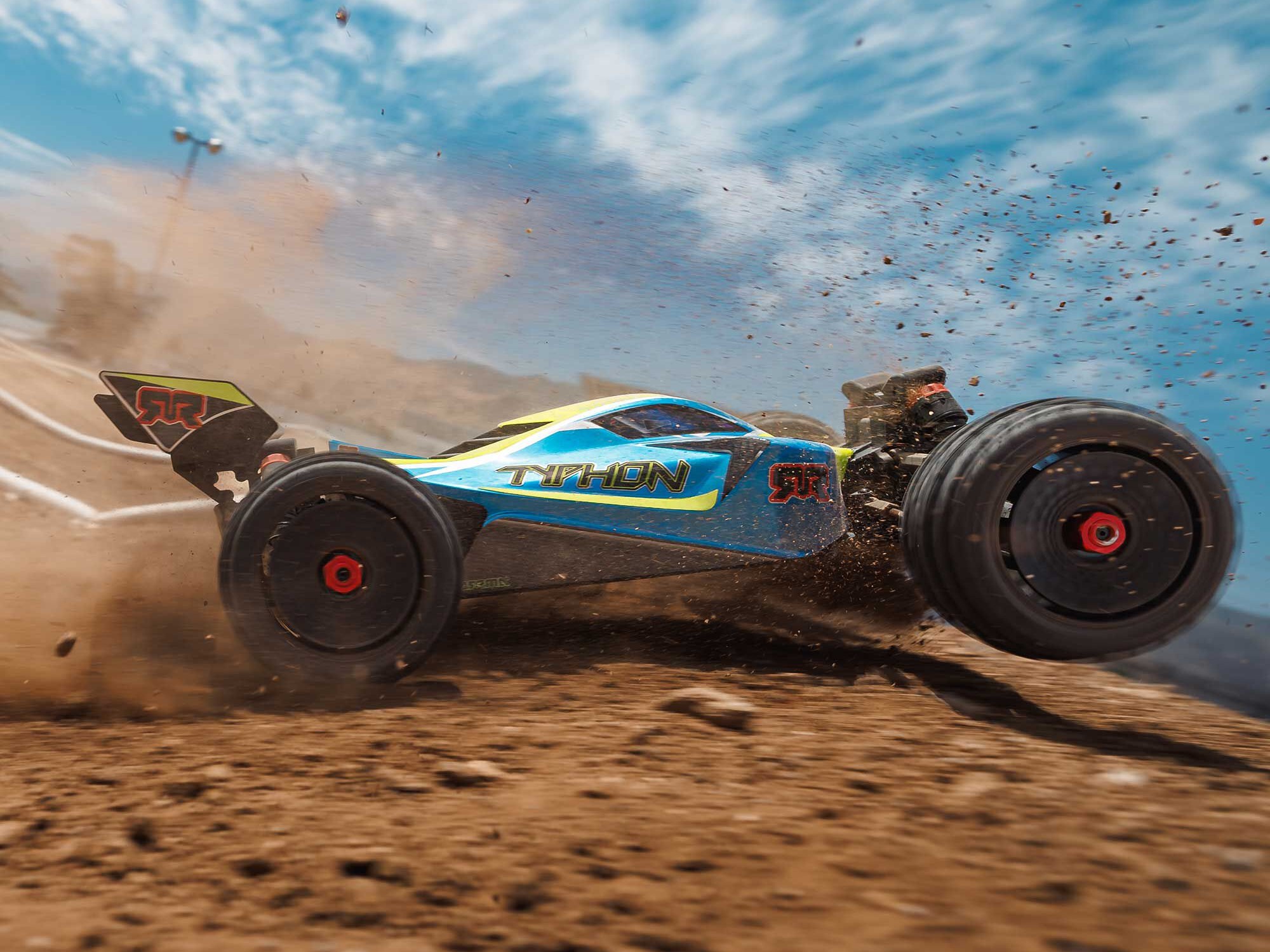 Arrma ARA4306V4T4 1/8 TYPHON 223S DSC 4X4 RTR Brushless Buggy, Blue - 10