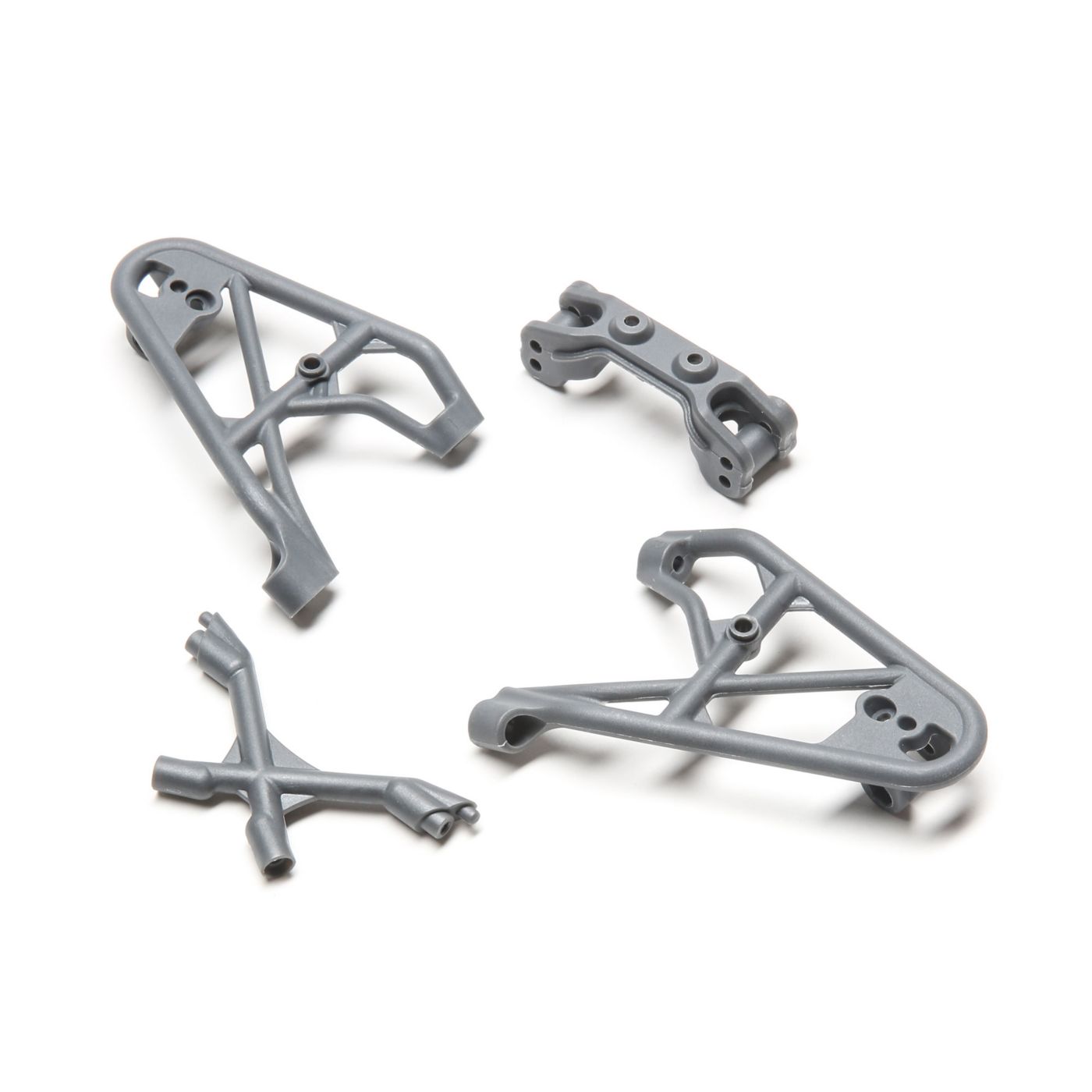 Losi LOS231039 Fr Shk Tower/Brace & Camber Link Mnt,Gray:Rock Rey