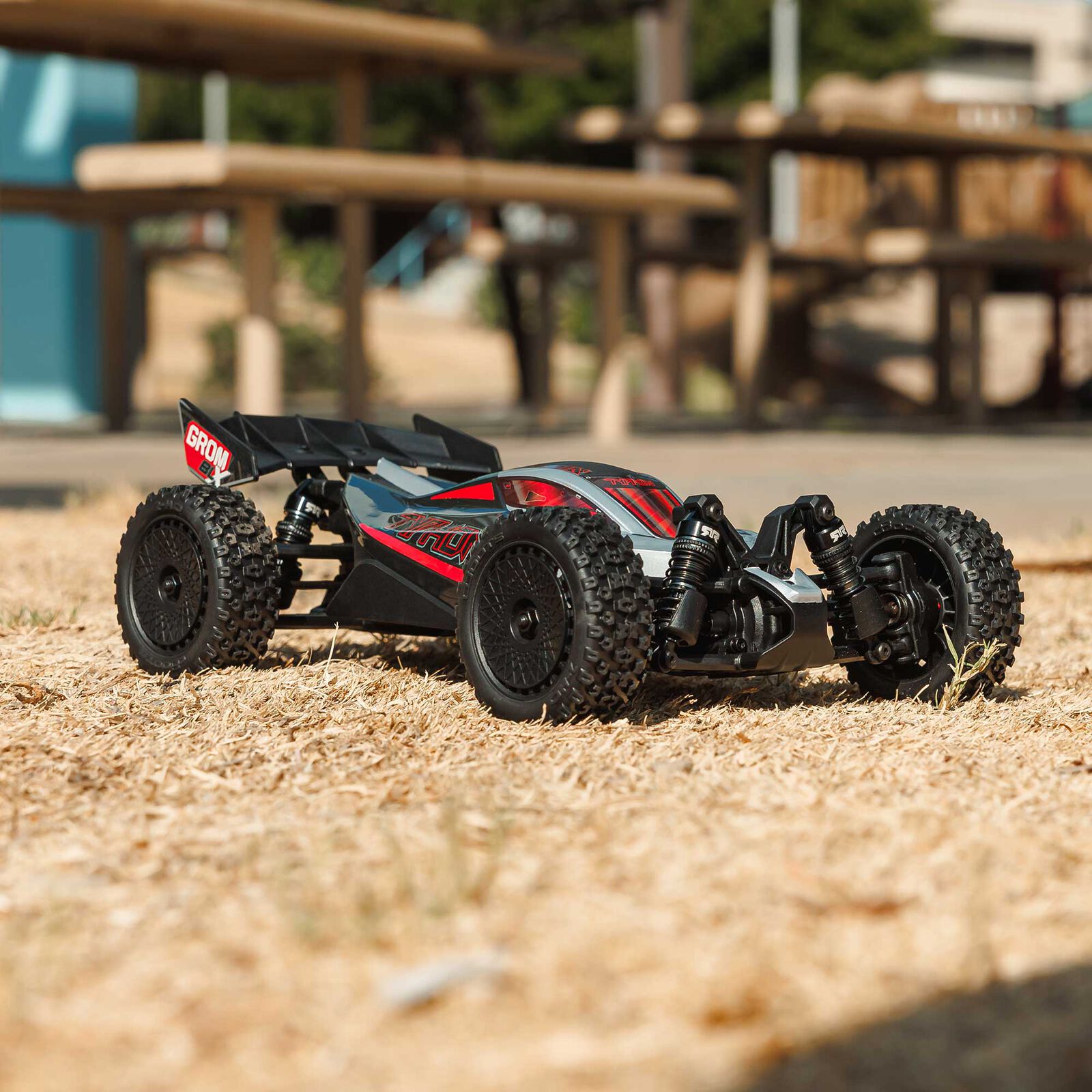 Arrma 1/14 TYPHON GROM 223S DSC 4X4 RTR Brushless Buggy, Silver - 11