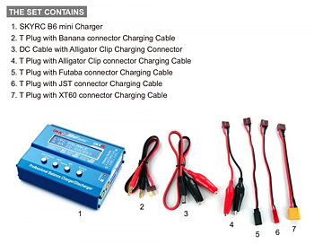 Sky RC SK100084 B6 Miniladdare 60W 6A 1-6S 12VDC