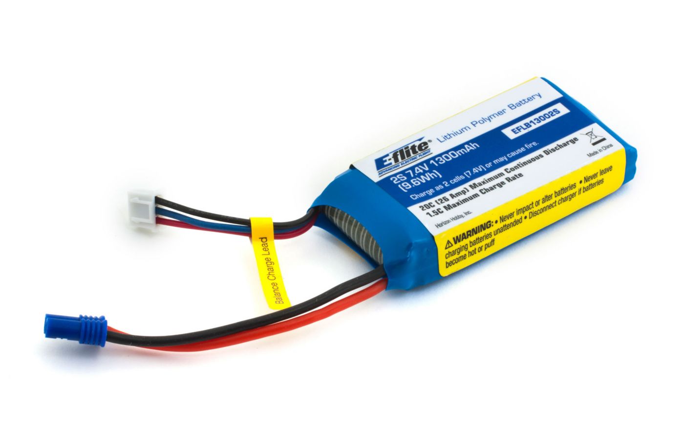 E-flite 1300mAh 2S 7.4V 20C LiPo SLUTSÅLD!