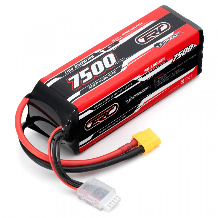 Li-Po Battery 4S 14,8V 7500mAh 100C XT60-Contakt