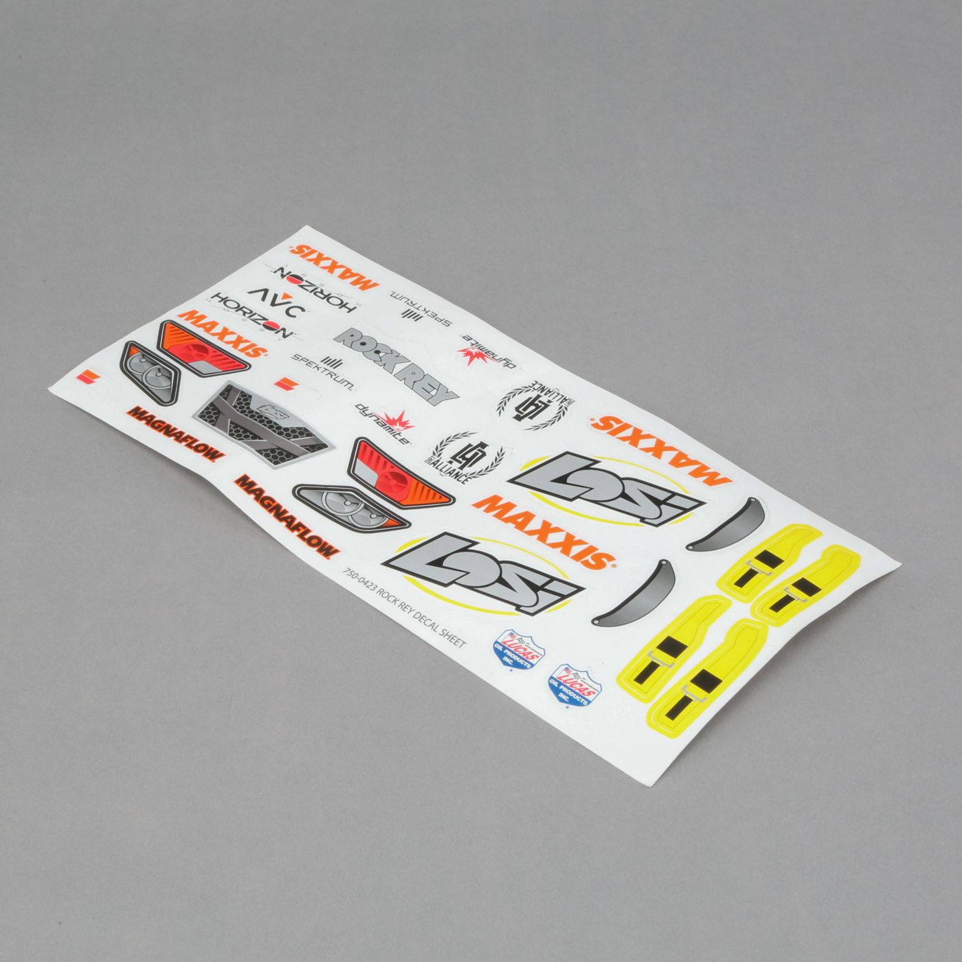 Losi LOS239001 Flrsnt YellowDecalSheet:Rock Rey