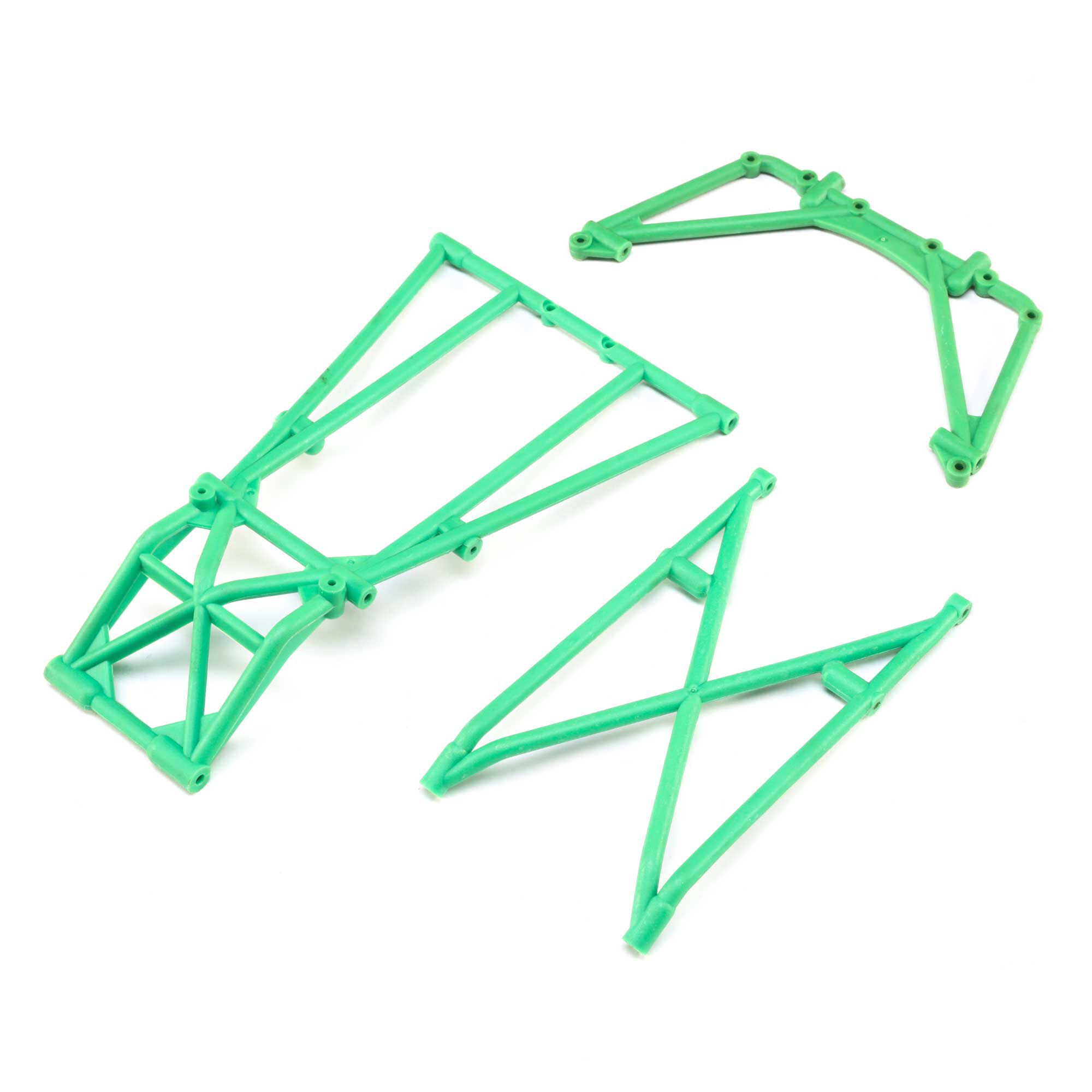 Losi LOS241043 Rear Cage and Hoop Bars, Green: LMT