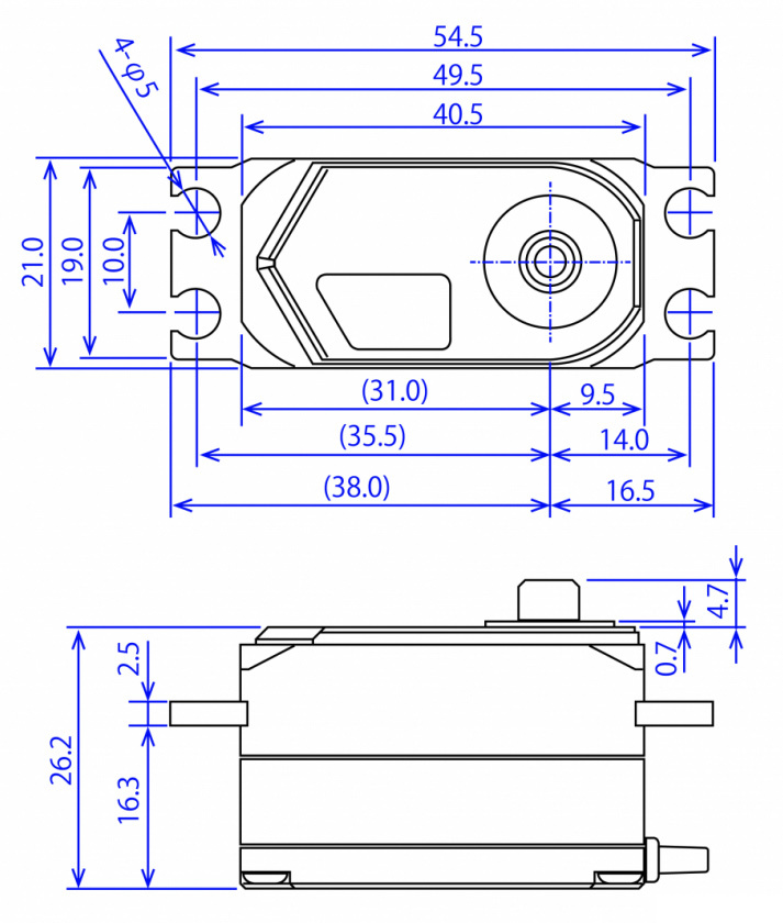 Futaba HPS-CD701 Driftservo 17kg 0.045s Lågprofil S.BUS/HV - 4