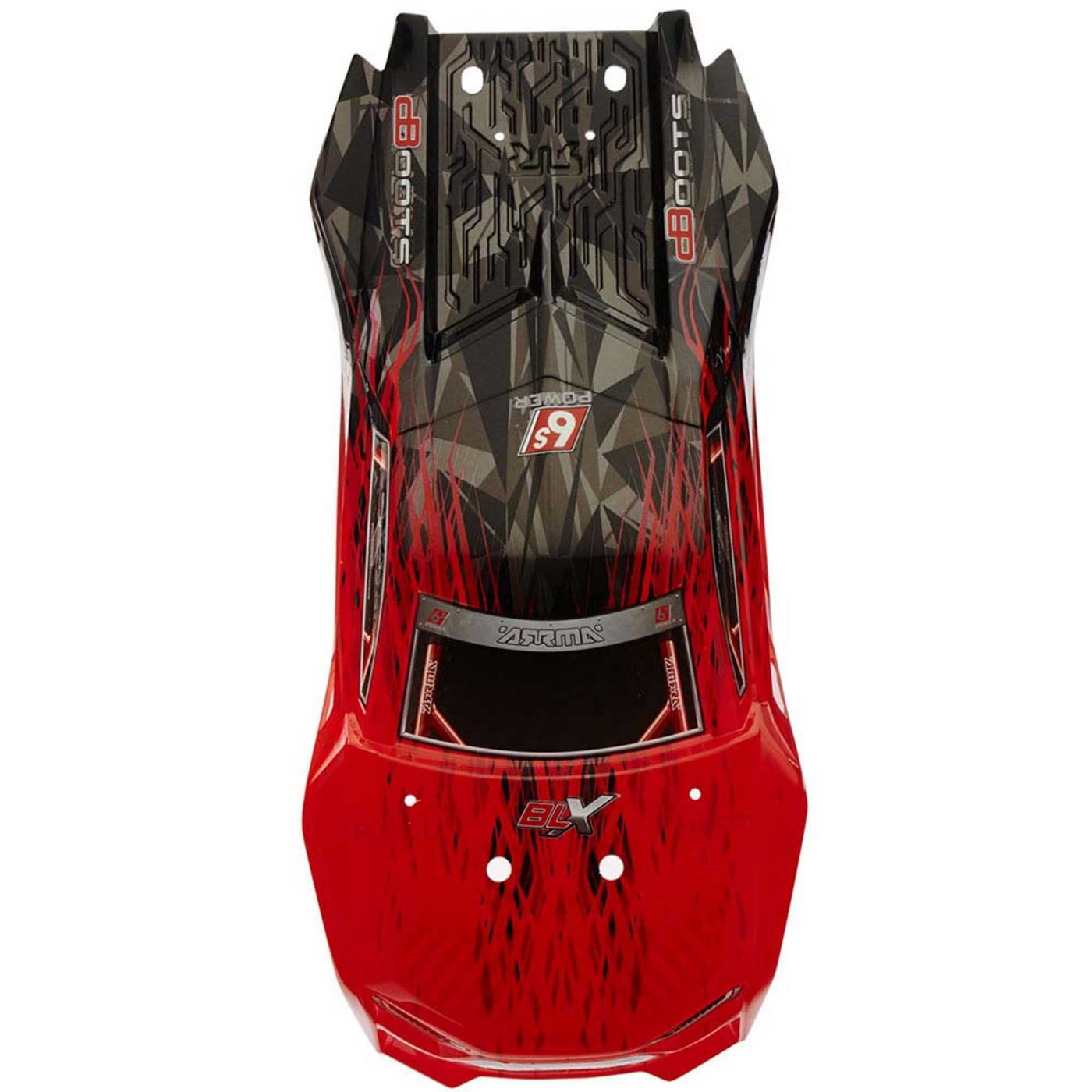 Arrma AR406135 Body Red/Black Pntd W/Decal Talion 6S BLX - 3