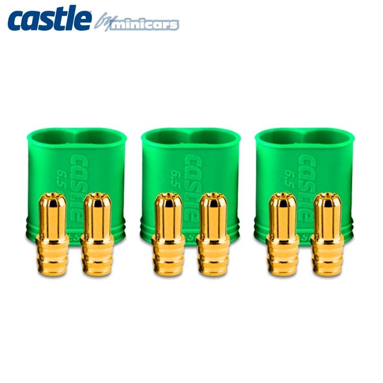 Castle Creations Polarized Bullet Kontakt 6.5mm hane 3set