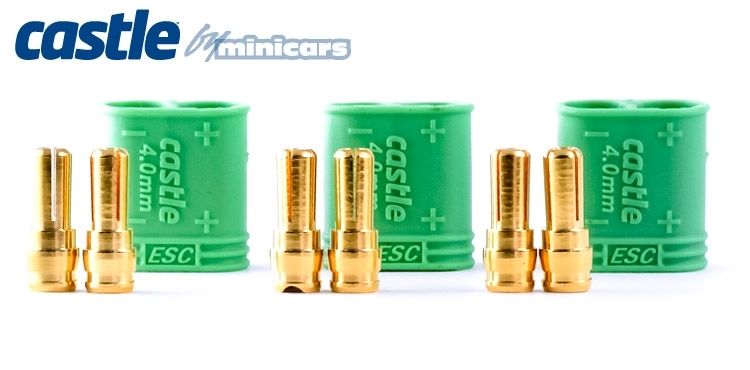 Castle Creations Polarized Bullet Kontakt Hane 4mm 3st
