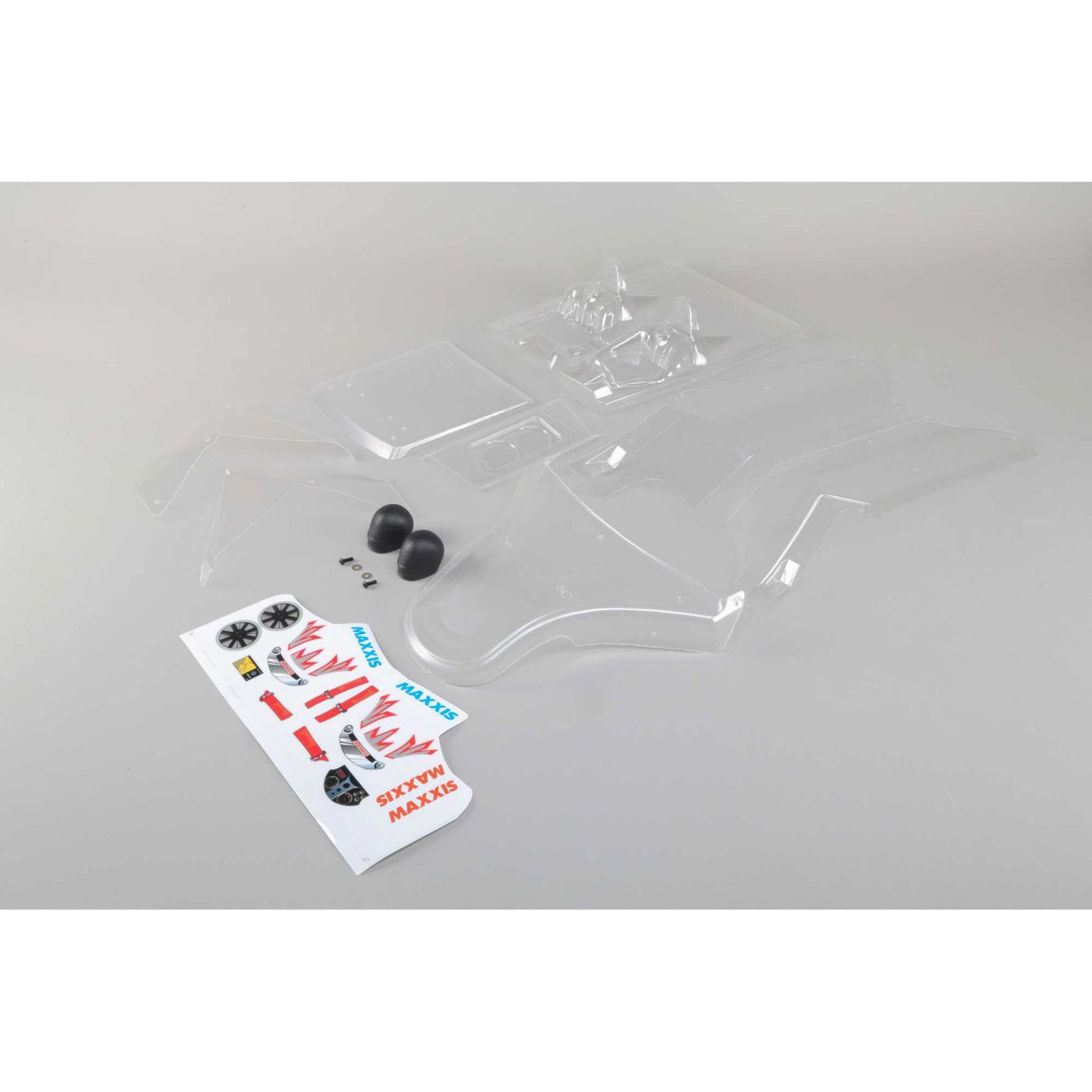 Losi LOS250018 Body Set  w/sticker sheet, Clear: DBXL-E