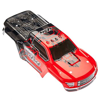 Arrma AR402256 Body Pntd Decal Trim Red GRANITE 4x4 MEGA