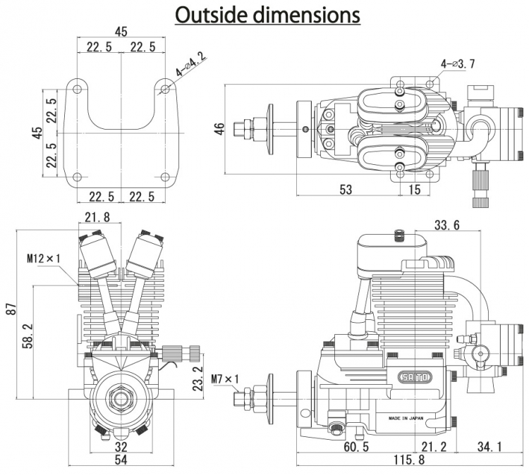 FG-11A 11cc 4-stroke Petrol engine - 8
