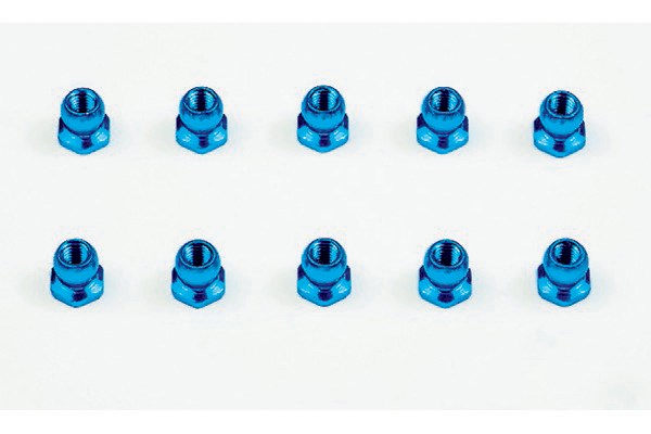 Tamyia 53869 ALU BALL NUT 5MM BLÅ /10