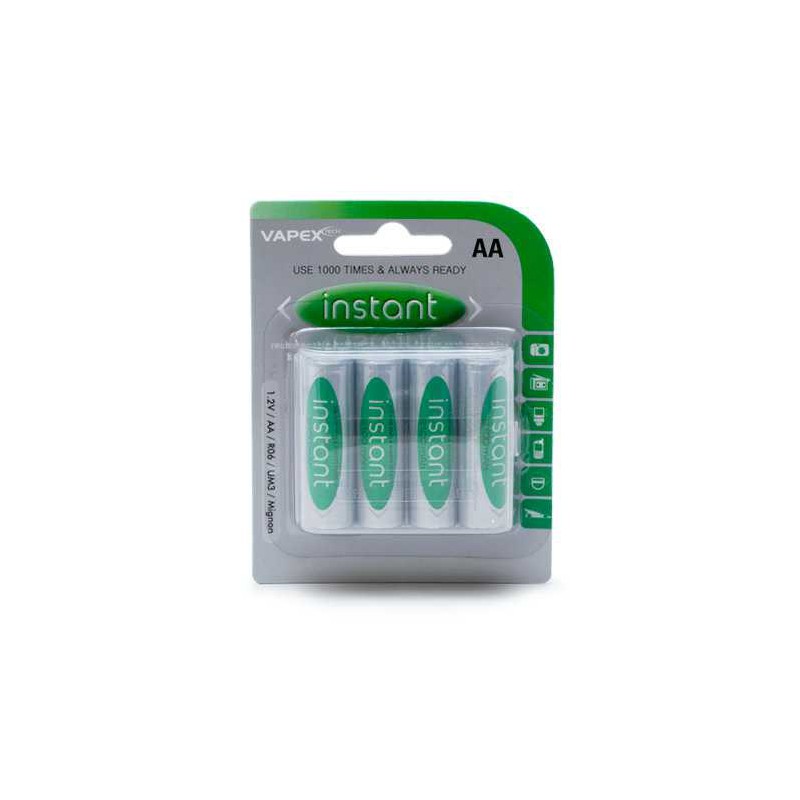 Instant AA Reachargeable Batteries, 2300 mHa 1,2V