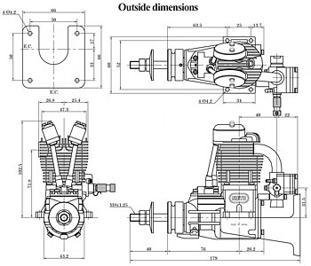 Saito FG-21 21cc 4-takts Bensinmotor