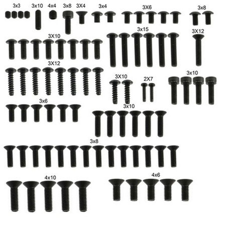 HOBAO-STAR SCREW SET - C - FOR CHASSIS STAR VERSION