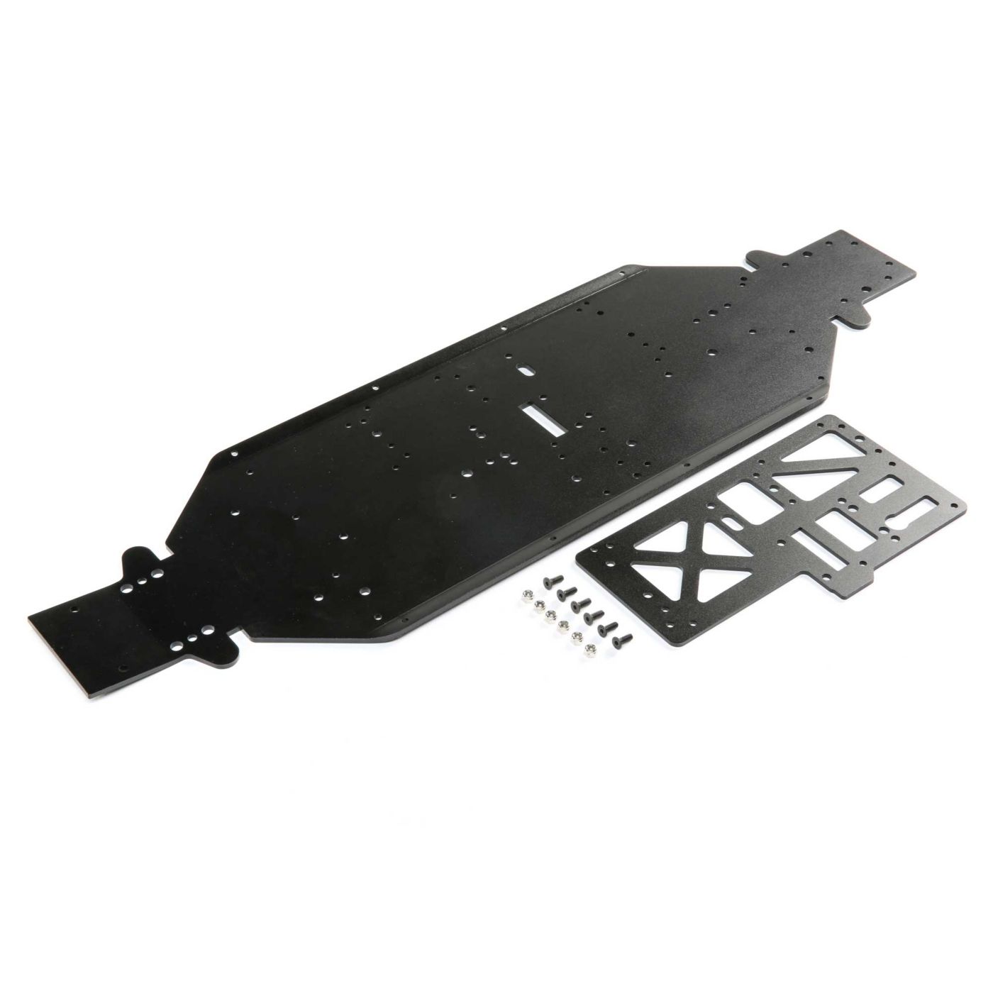 Losi LOS251090 Chassis w/Brace, 4mm Black: DBXL-E 2.0