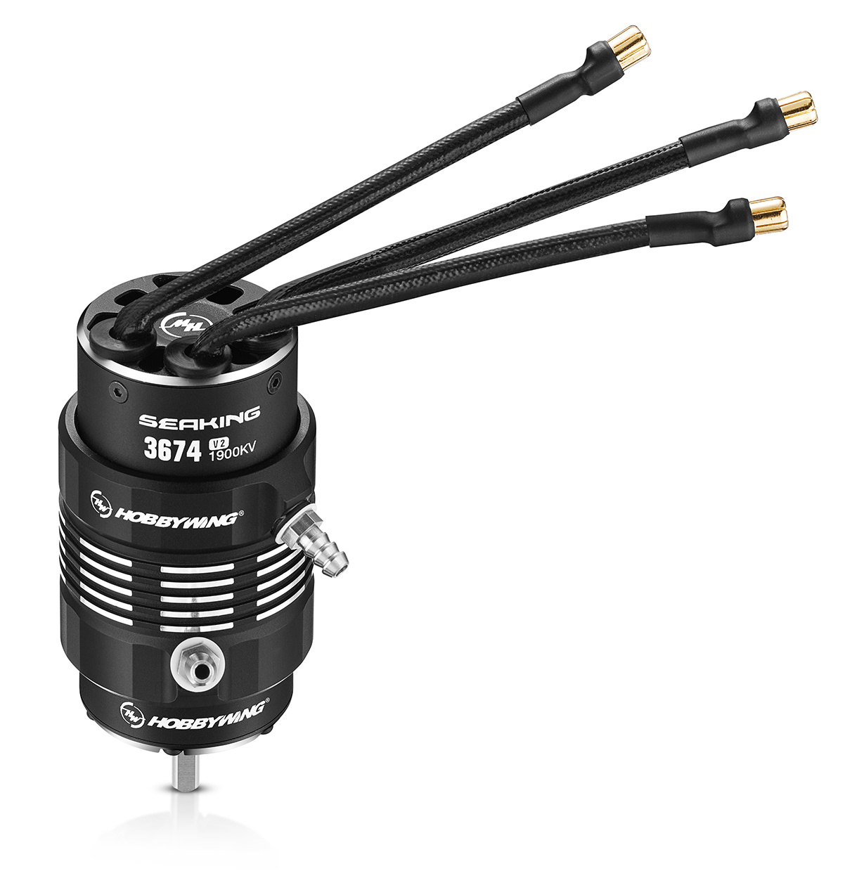 Hobbywing 30419008 Motor Seaking 3674SL 1900kV Black V2 Båt 2-6S