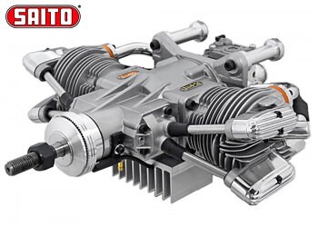 Saito FG-61TS 61cc 4-takts Twin Bensinmotor
