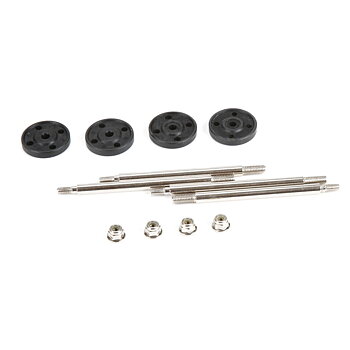 Losi LOS253005 Fr/Rr Shock Shaft & Piston Set: 1:5 4wd