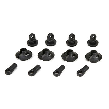 Losi LOS253006 Spring Cups/Clips/Shock Ends (2): 1:5 4wd