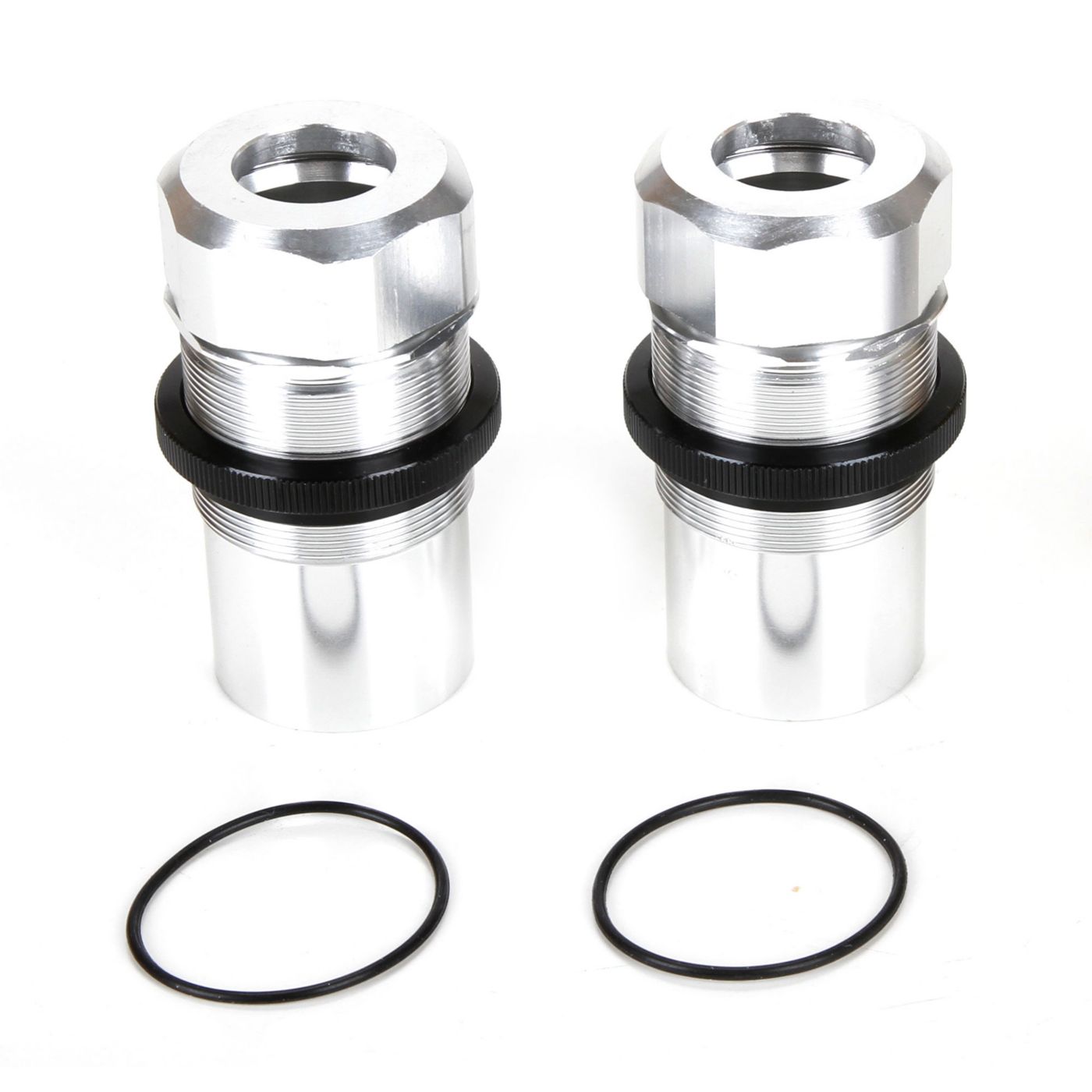 Losi LOS253019 Fr/Rr Shock Body, Cap, AL, Slvr(2): MTXL