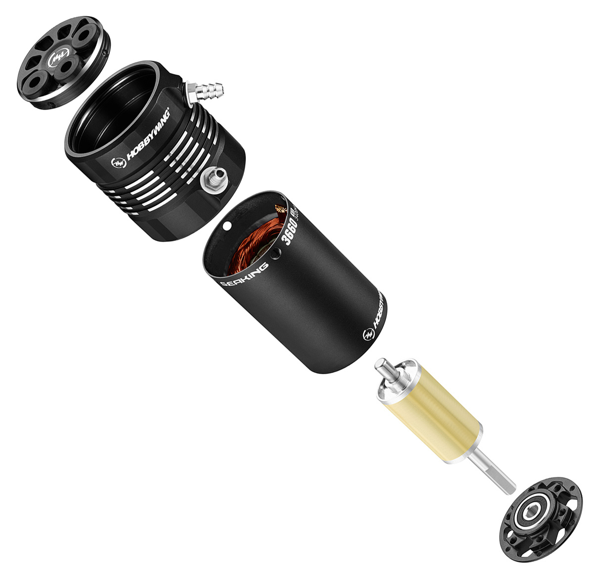Hobbywing 30419006 Motor Seaking 3660SL 3400kV Black V2 Båt 2-3S - 4