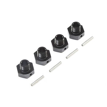 Losi LOS252077 20mm Wheel Hexes and Pins, BLK (4): Super Baja Rey