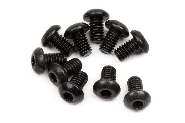 HPI HP100864 Button Head Screw M2.5X4Mm (Hex Socket/10Pcs)