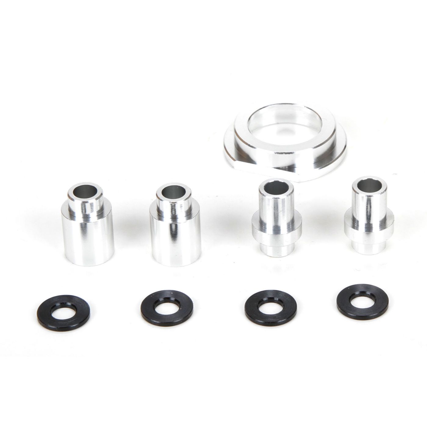 Losi LOS256008 Engine Mount Spacer & Clutch Mount, AL, Slvr: MTXL