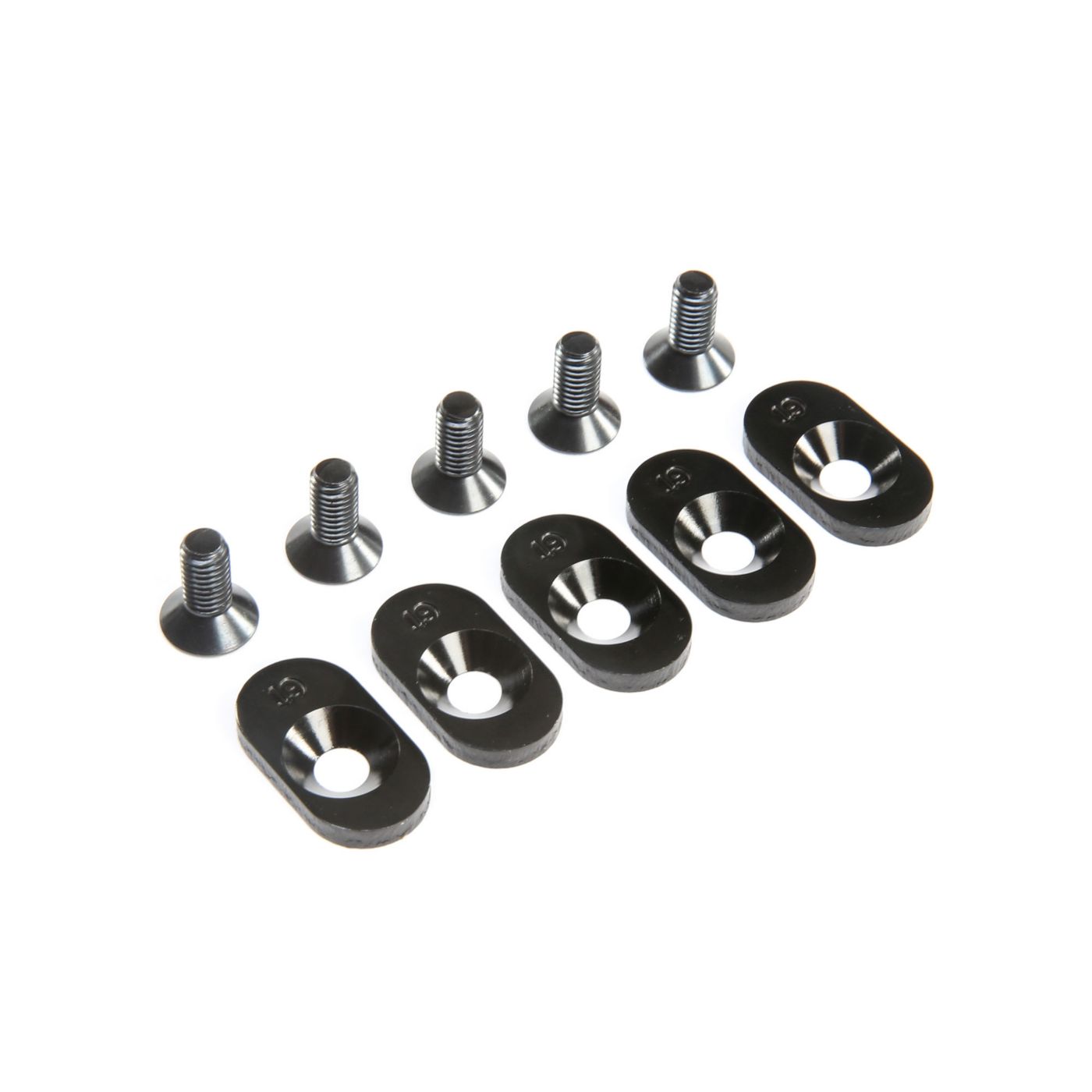 Losi LOS252101 EngineMntInsert&Screws, BLK, 19T(5): 5ive-T 2.0