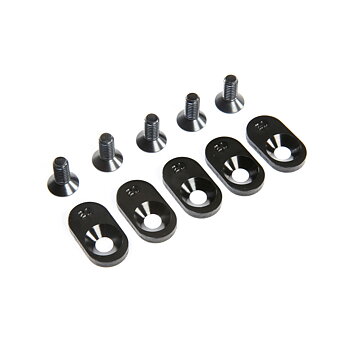 Losi LOS252105 EngineMntInsert&Screws, BLK, 21T(5): 5ive-T 2.0