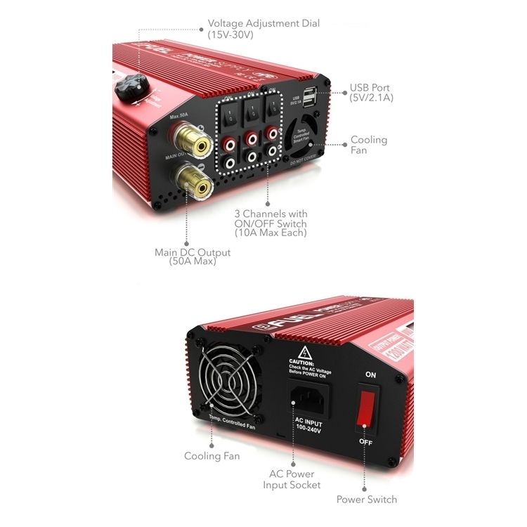SkyRC SK-200015-17 Power supply 50A/1200W - 2