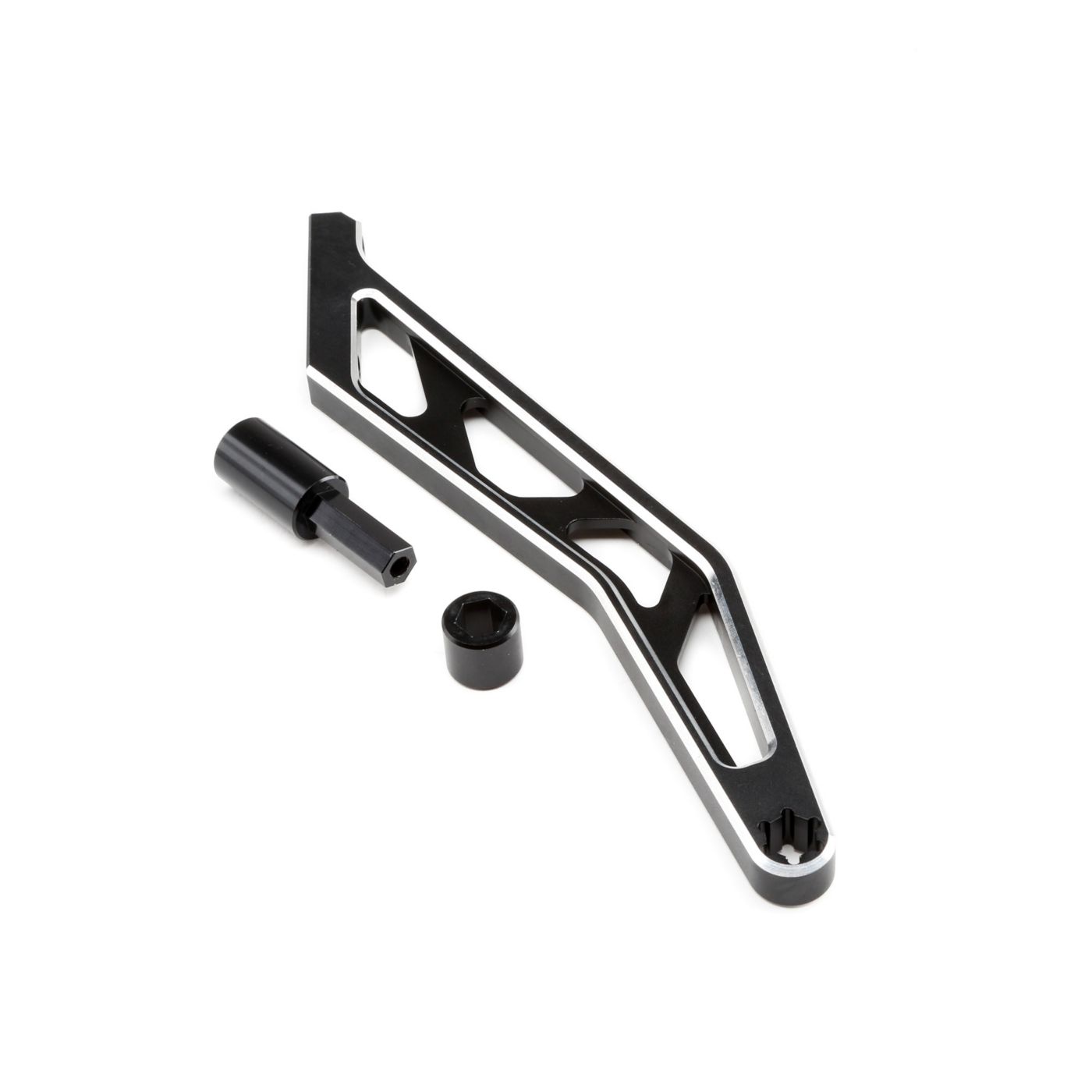 Losi LOS351005 Chassis Brace, Rear, Black, Aluminum MTXL