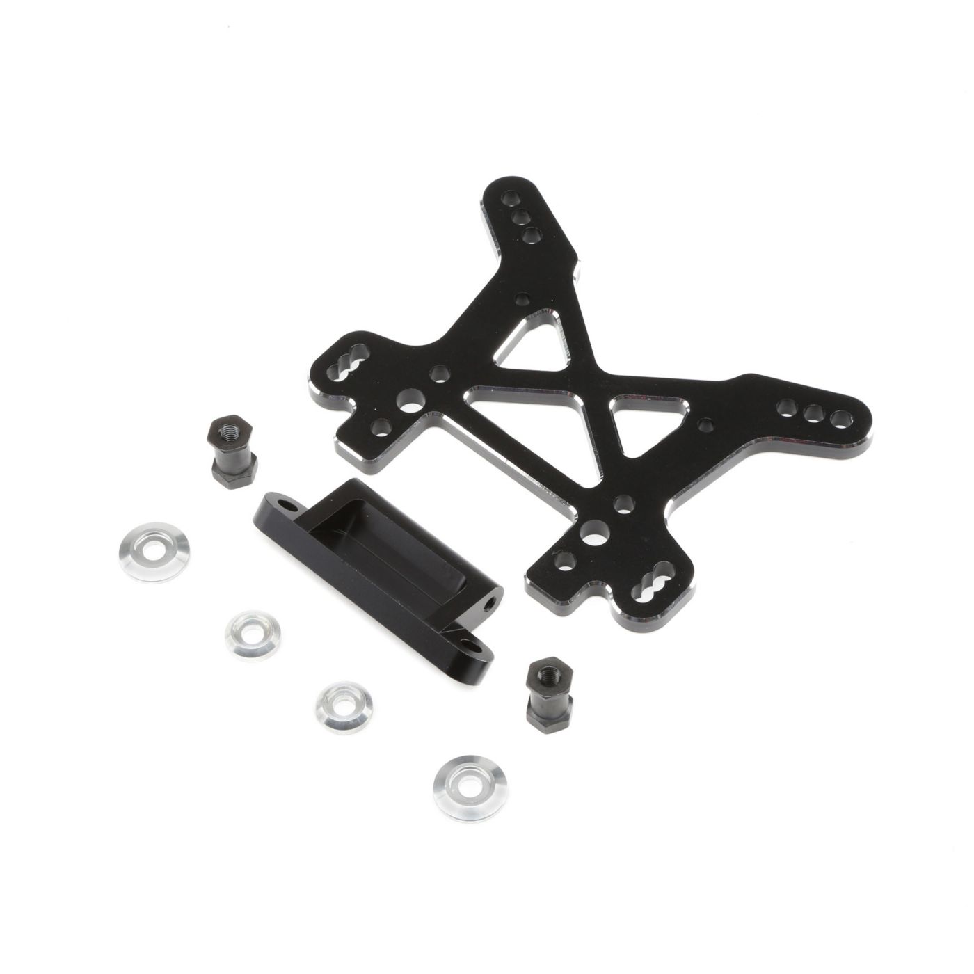 Losi LOS354004 Shock Tower, Front, Black, Aluminum: DBXL, MTXL
