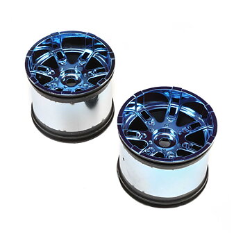 Losi LOS44001 Wheel, 17mm, Black Chrome (2): LST 3XL-E