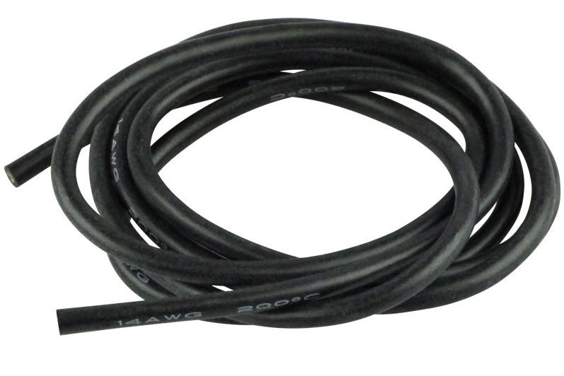 Silicone cable  2,5mm² x 1.000mm  black