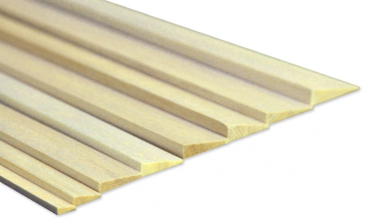 Wood Roderlist Balsa 6x25x1000 mm