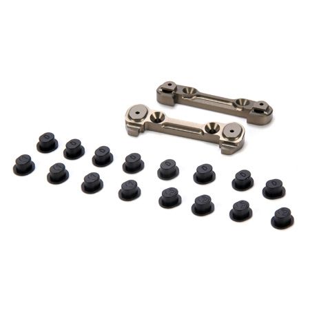 Losi LOSA1754 Adjustable Front Hinge Pin Brace w/Inserts: 8B/8T