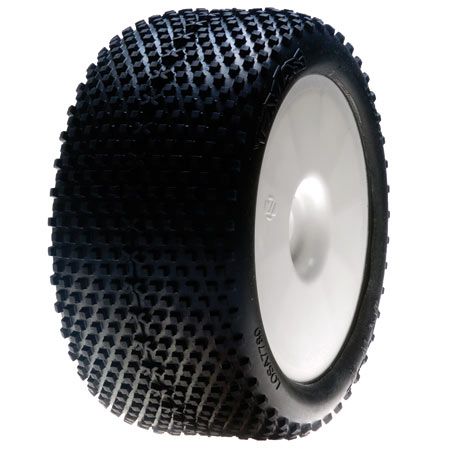 Losi LOSA17701B 1/8 XTT TruggyTire,Bl,Mntd,w/Wht Whl,0 0ffset (2)