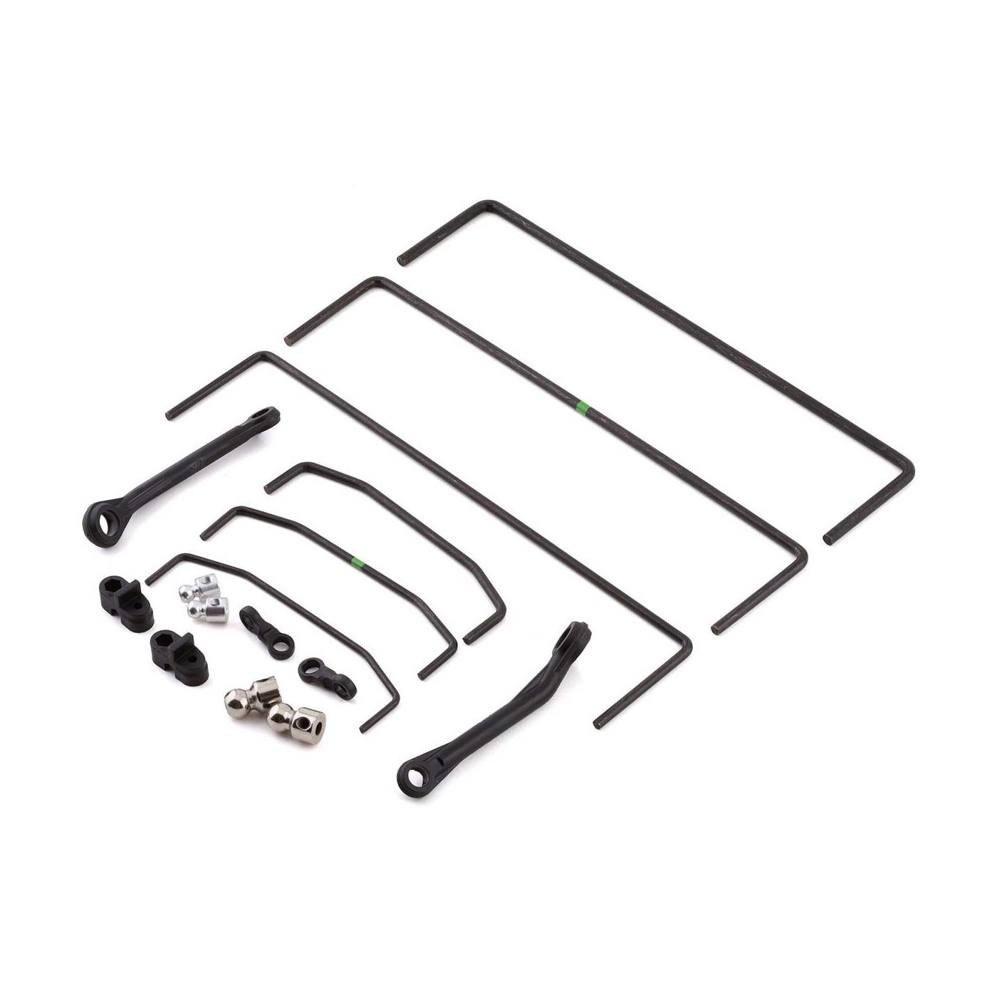 Losi LOS254068 Front & Rear Sway Bar Set (3): SBR 2.0