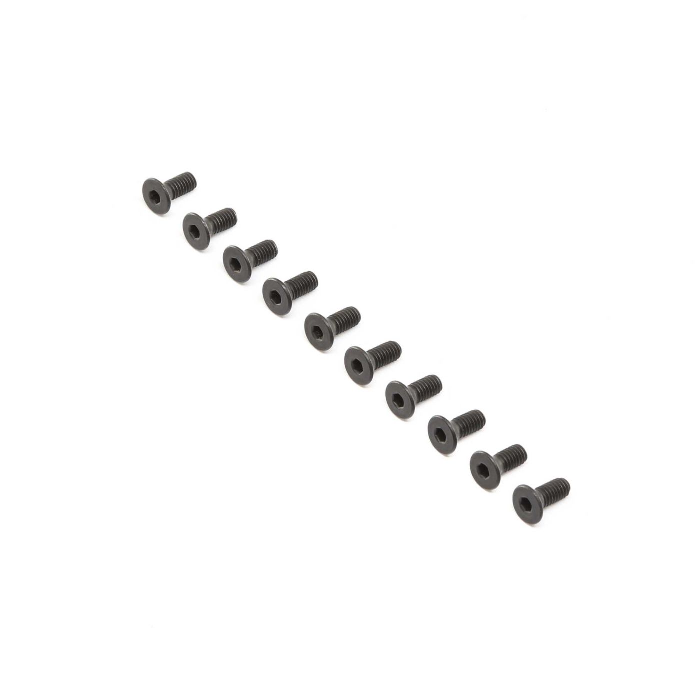 Losi LOS255016 Flat Head Screws, Stl, BO, M4 x 10mm (10) - 2