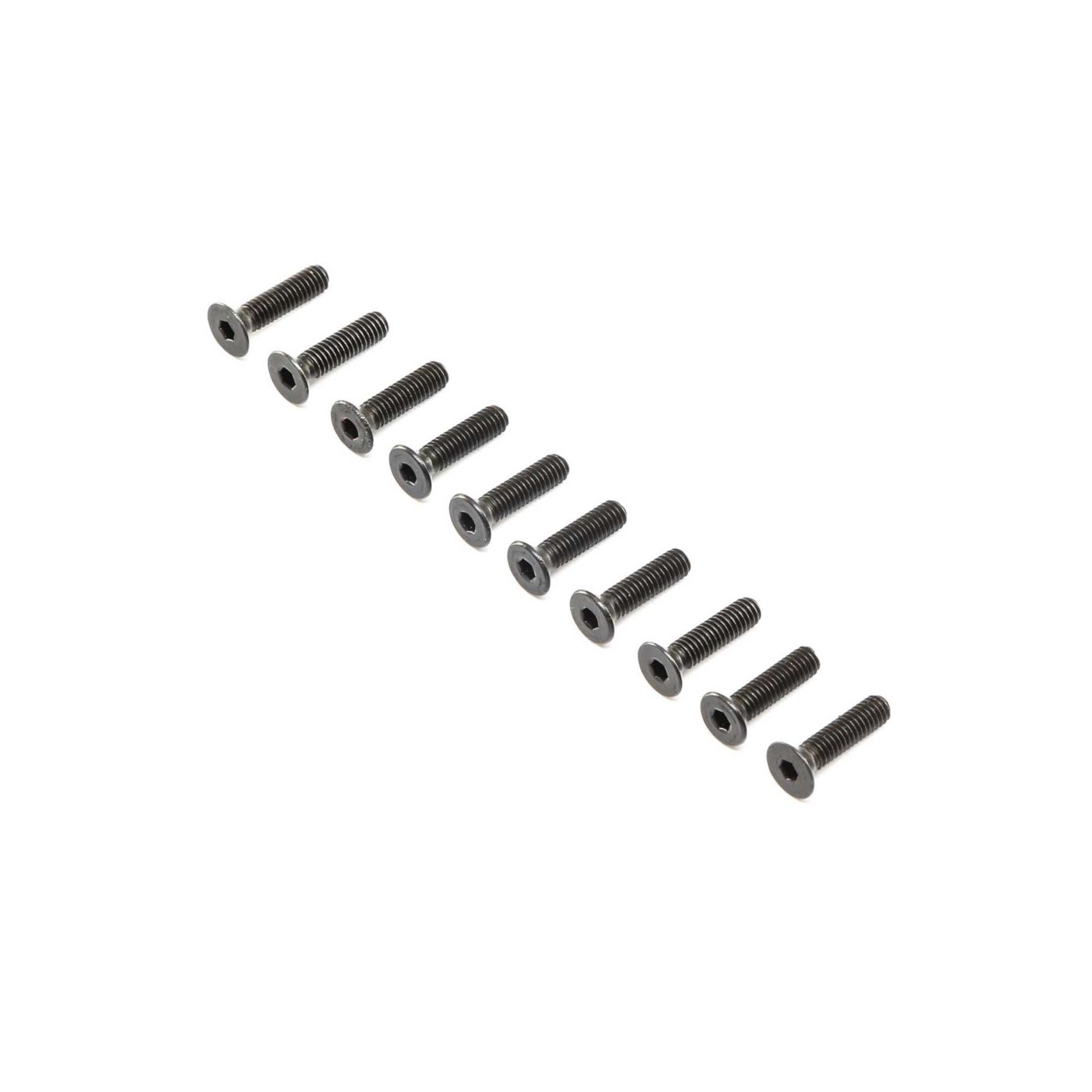 Losi LOS255017 Flat Head Screws, Stl, BO, M4 x 16mm (10) - 2