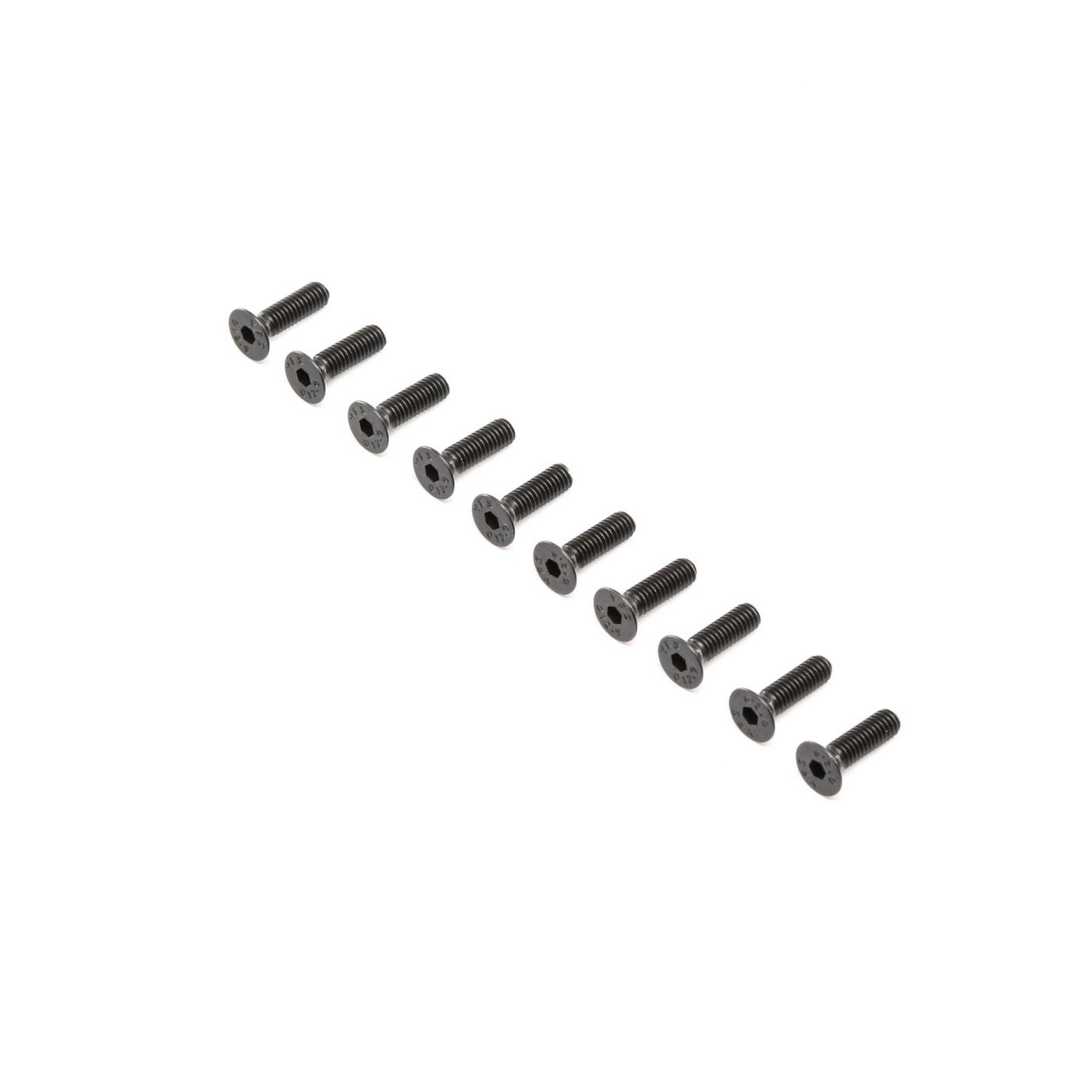Losi LOS255019 Flat Head Screws, Stl, BO, M4 x 14mm (10) - 2