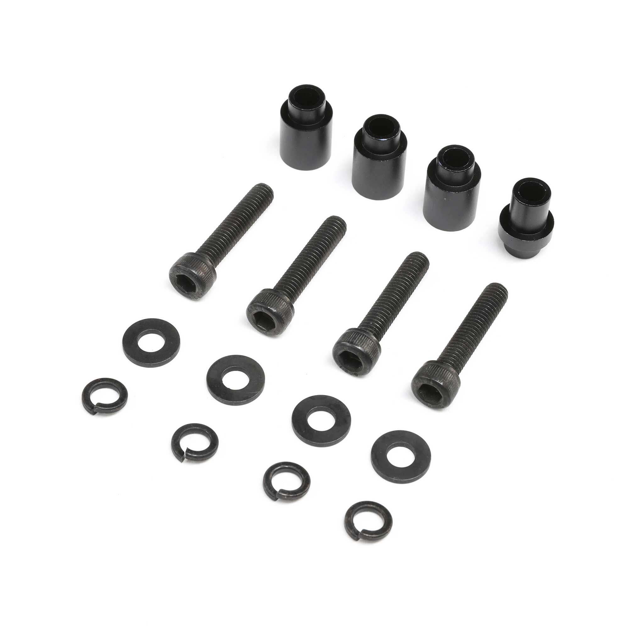Losi Engine Mount Spacers & ClutchMount,Al,Blk:DBXL 2.0