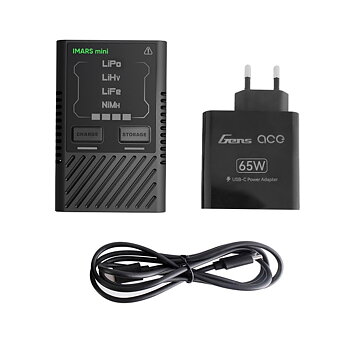GensAce Imars GEA60WE2 Mini G-Tech USB-C 2-4S 60W Laddare med USB vägguttag