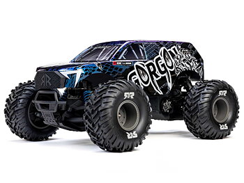 Arrma 1/10 GORGON 223S 2WD RTR Brushless Monster Truck, Blue/Black