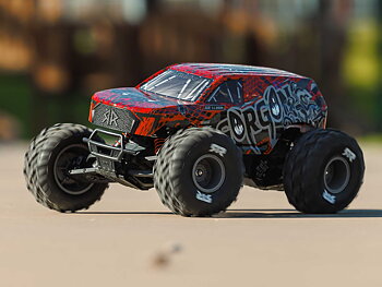 Arrma 1/10 GORGON 223S 2WD RTR Brushless Monster Truck, Red/Black