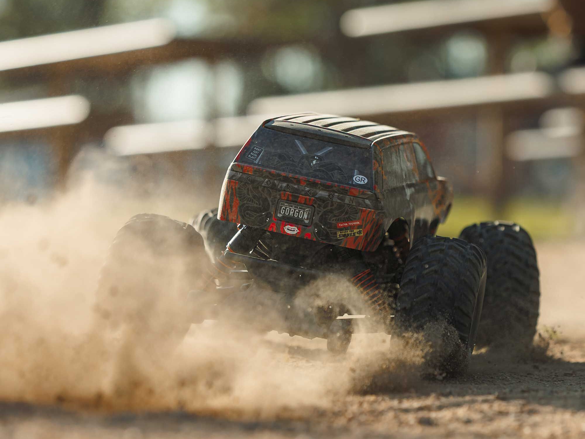 Arrma 1/10 GORGON 223S 2WD RTR Brushless Monster Truck, Red/Black - 29