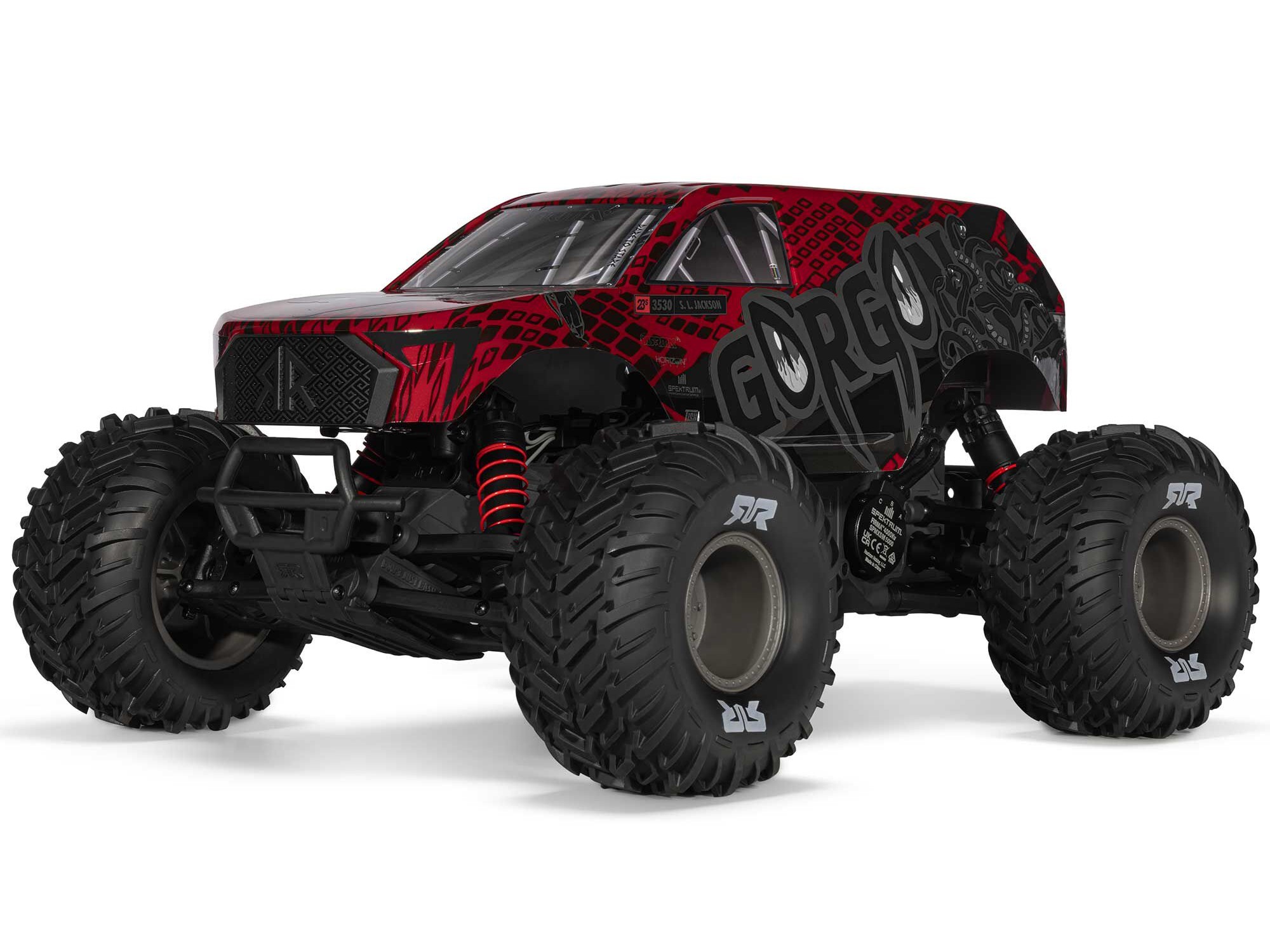 Arrma 1/10 GORGON 223S 2WD RTR Brushless Monster Truck, Red/Black